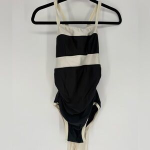 Albion Black and Cream Women's One Piece Swimsuit